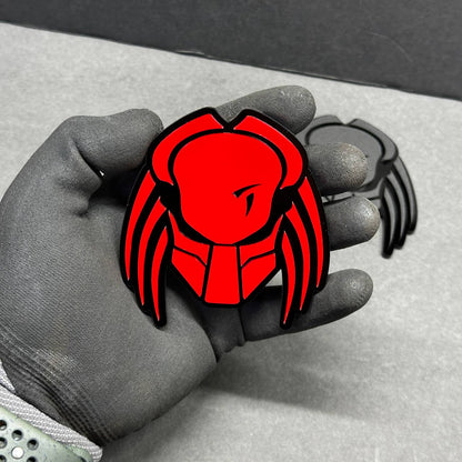 Predator Emblem Badge in Red for Cars, Trucks, SUVs