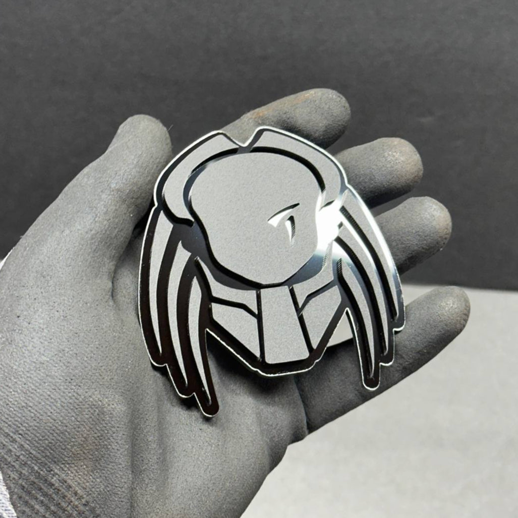 Predator Emblem Badge for Cars, Trucks, and SUVs – Black on Black Acrylic