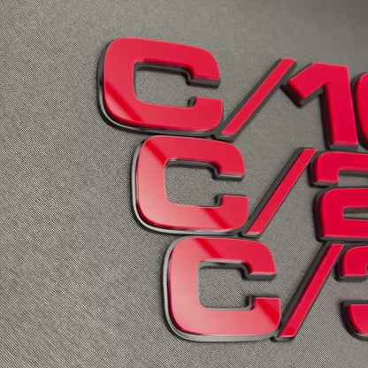 1967-1972  Chevrolet Chevy GMC Truck Fender Multicolor  Emblem  Custom Badge C/30