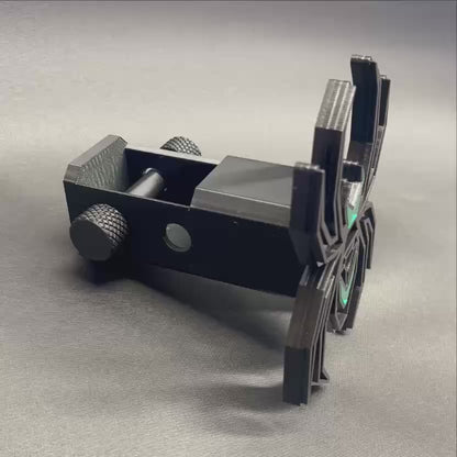 Black Widow inspired truck hitch cover with matte black body and poison green highlights.