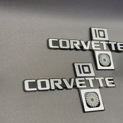 2PC Corvette Fits 1984-96 Chevy C4 Car Fender Emblem Car Badge Collector Edition