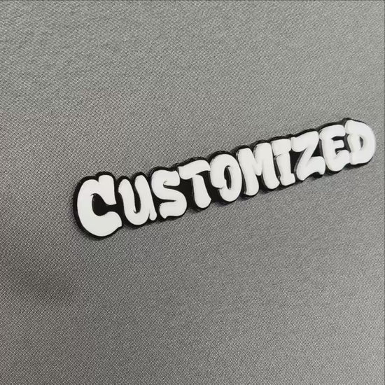 Personalized graffiti text badge made in custom word design