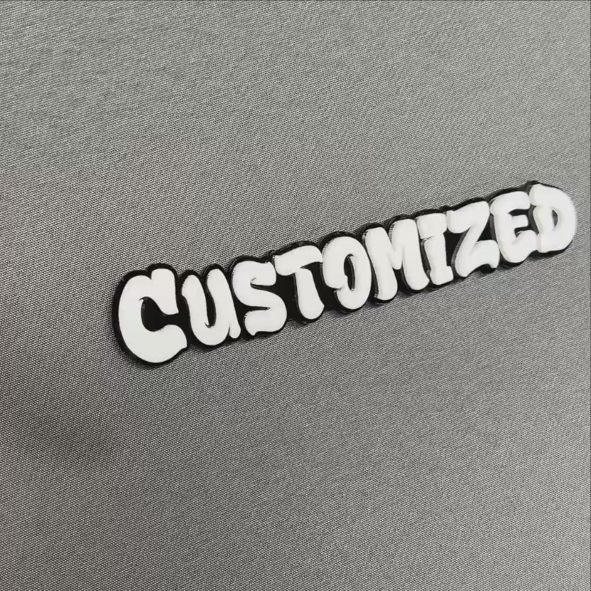Personalized graffiti text badge made in custom word design