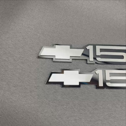 1993-1998 Chevy 1500 Emblem Silver Bowtie for Silverado Car Badge Fender 2PC