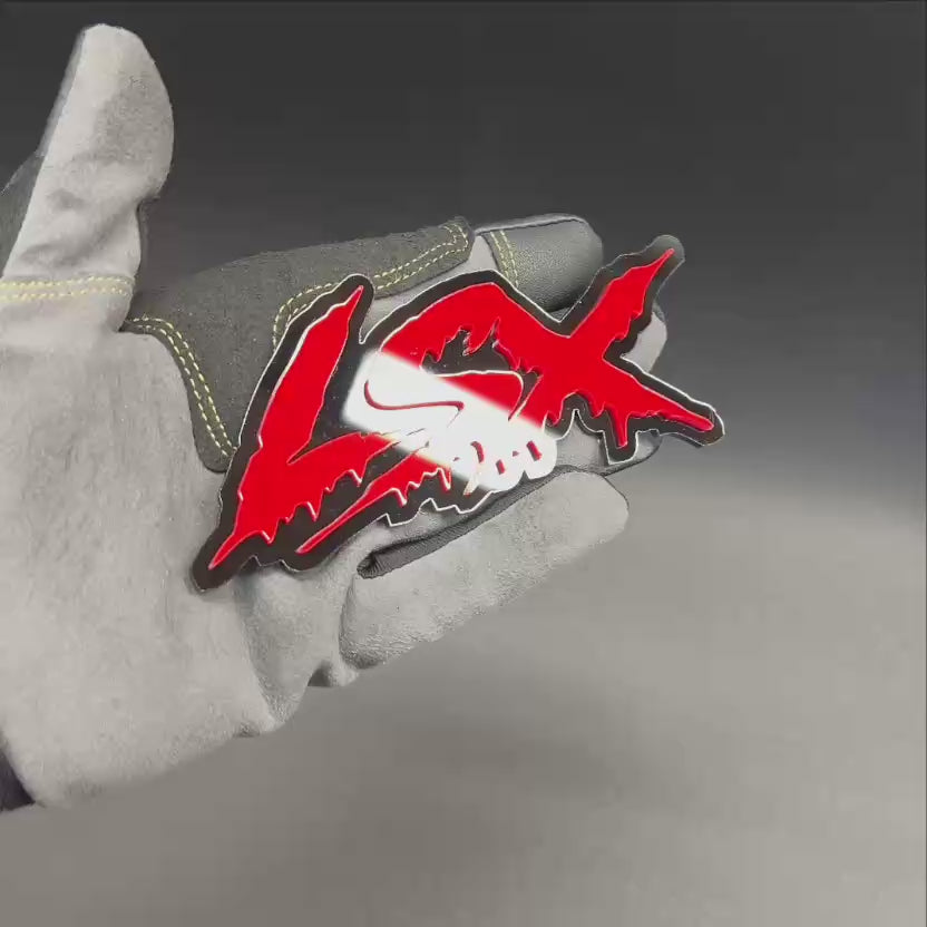 LSX style badge on Ford F150 grille custom emblem
