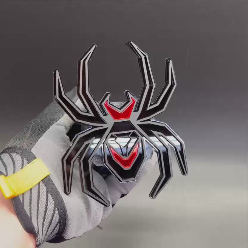 Custom black widow spider trailer hitch cover for truck and SUV exterior styling