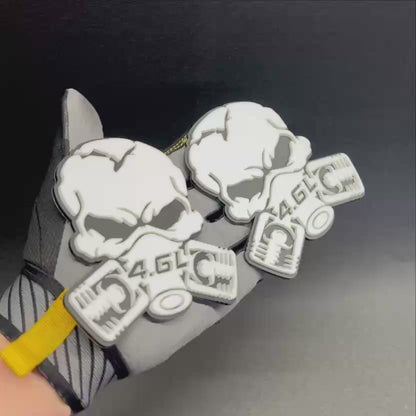 4.6L Skull Turbo Power car badge emblem with aggressive skull and turbo engine design