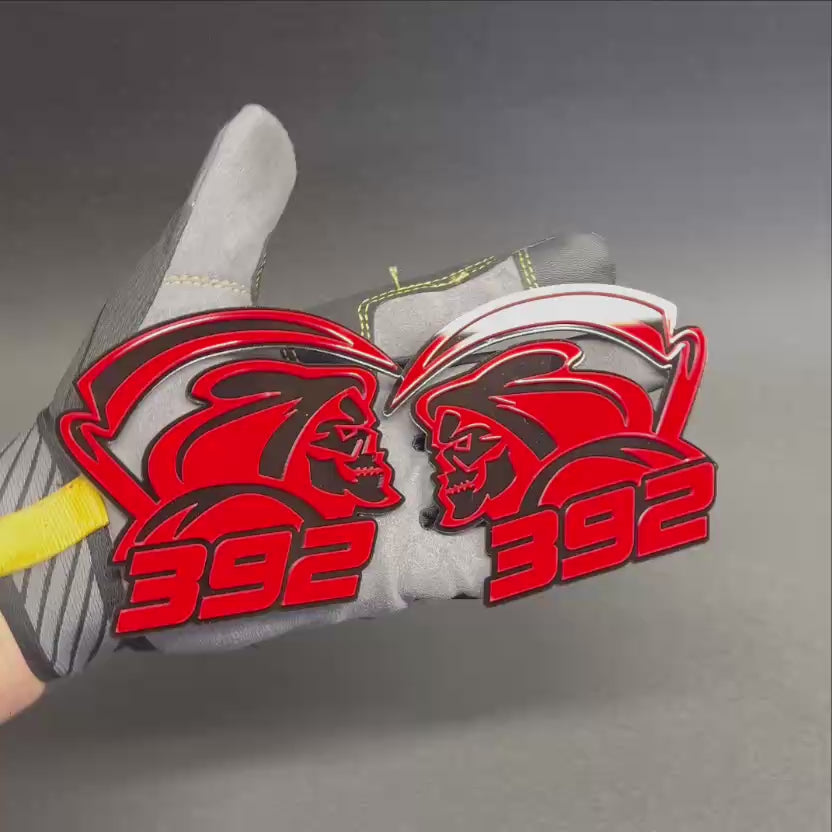 Custom 392 Reaper double layer automotive emblem for exterior trim