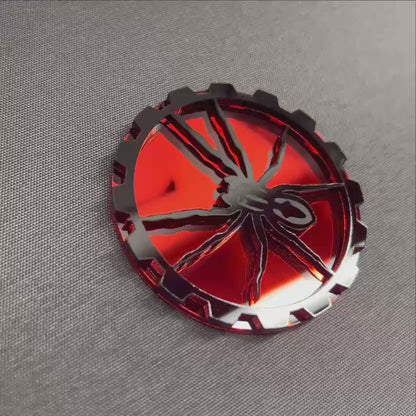Custom Black Widow spider badge for Jeep grille or exterior mounting