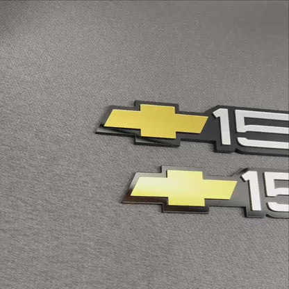 1993-1998 Chevy Silver 1500 Emblem Gold Bowtie for Silverado Car Badge Fender 2PC