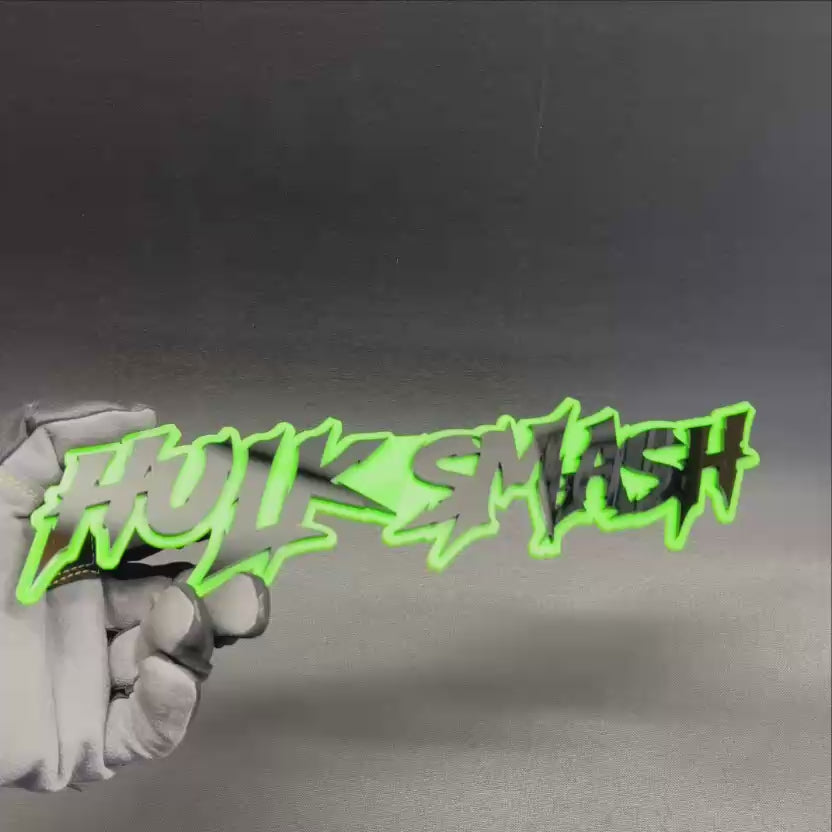 HULK SMASH fender emblem automotive exterior badge