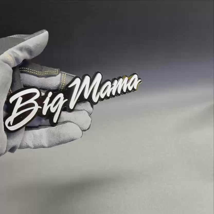 Big Mama custom script emblem for truck tailgate and hood decoration