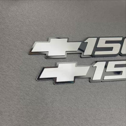 1999-2006 fits Chevy Silver Silverado 1500 Car Badge Emblems Bowtie Logo Name 3pc 15114051 (Copy)