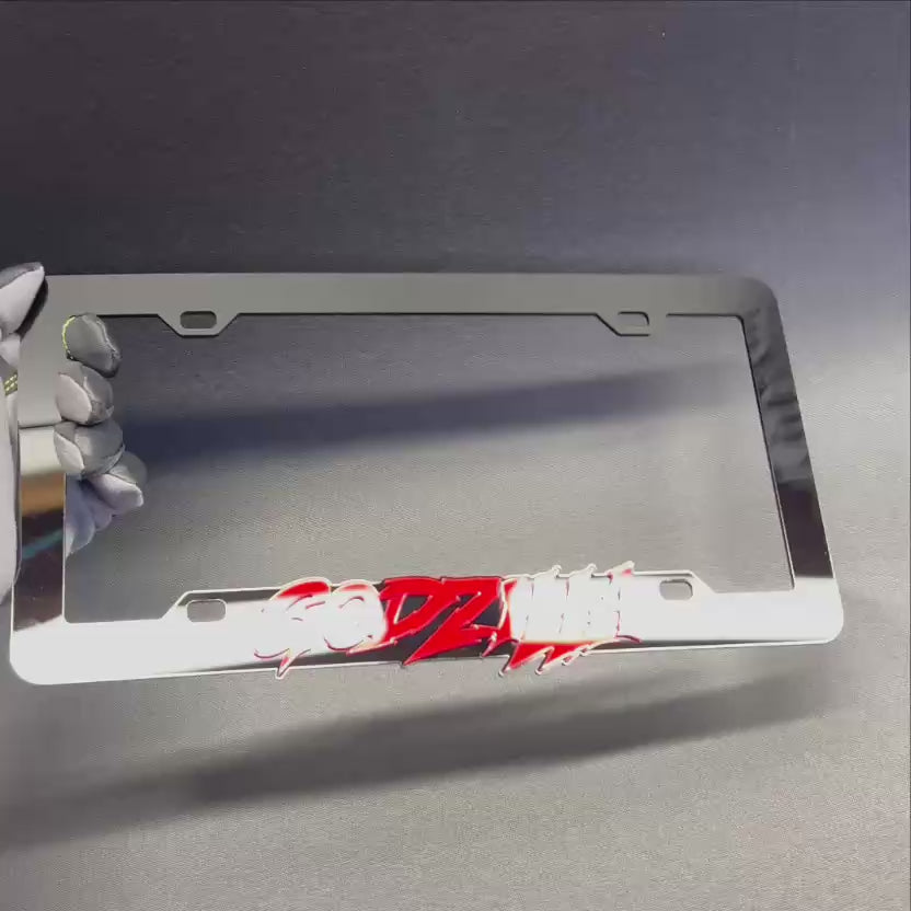 Custom Godzilla license plate frame for car truck SUV exterior accessory
