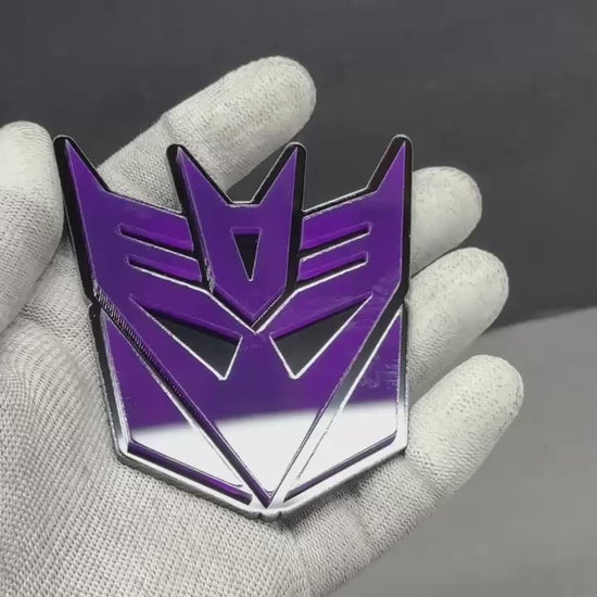 Purple Transformers Decepticon acrylic car emblems –  showcase video