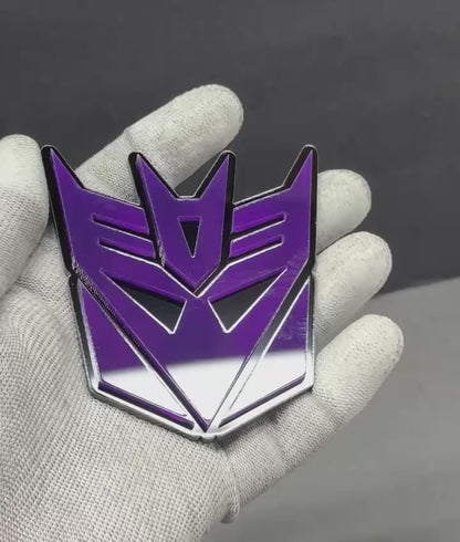 Purple Transformers Decepticon acrylic car emblems –  showcase video