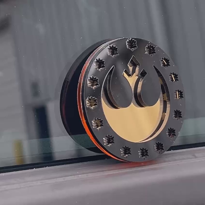 rebel circle badge on gmc sierra tailgate rugged styling accessory