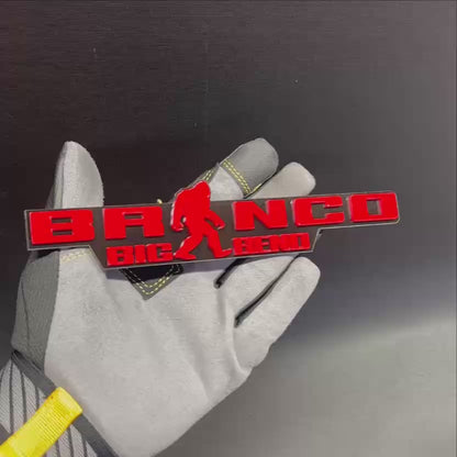 Ford Bronco Big Bend Sasquatch fender badge with Bigfoot design
