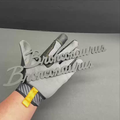 Broncosaurus text emblem badge for car, truck, SUV, or off-road build