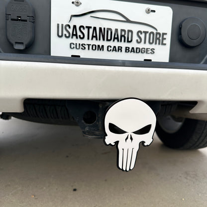 Custom Punisher skull hitch emblem for rear truck receiver