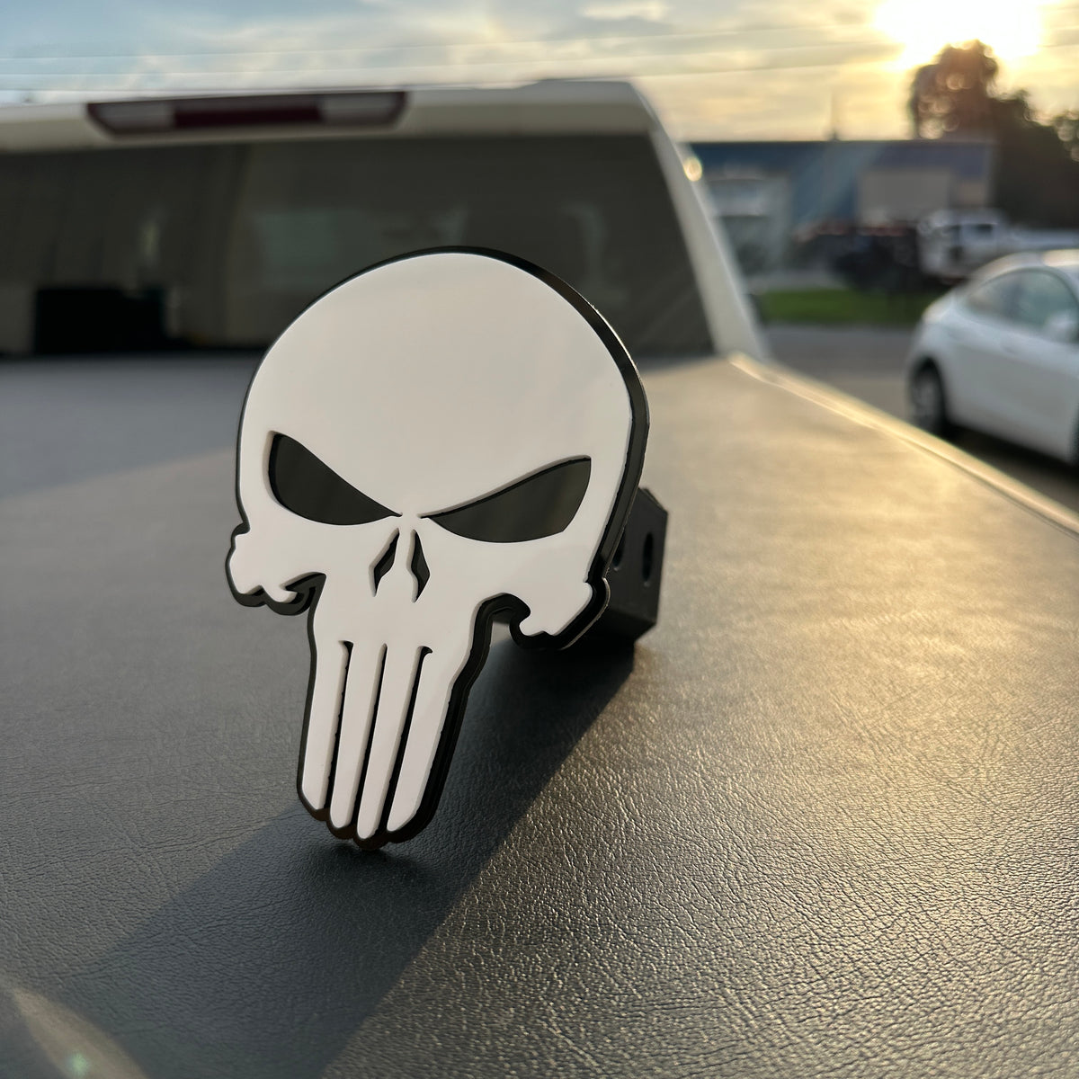 Custom Punisher skull car emblem badge for exterior vehicle styling