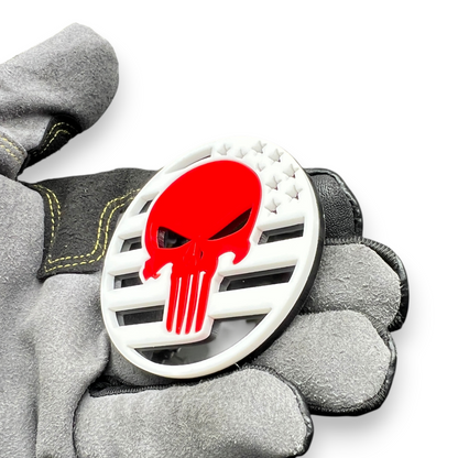 skull flag fender emblem jeep compass chevy silverado aggressive hood decal