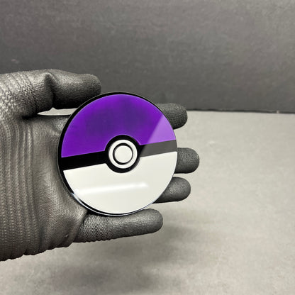 Purple catch ball inspired truck badge made from layered acrylic