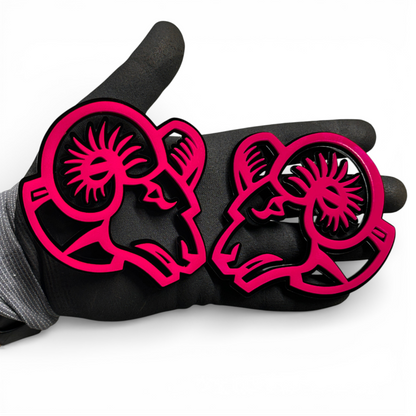 Big Horn goat head badge pair acrylic emblem for Dodge Ram truck custom styling