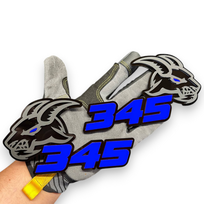 Big Horn Ram badge pair with red eye detail for Dodge Ram 1500 custom acrylic truck emblem
