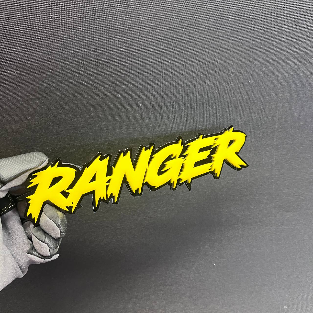 3D Ranger text badge for truck fender or tailgate exterior