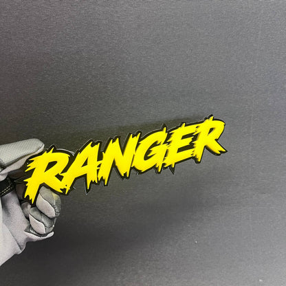 3D Ranger text badge for truck fender or tailgate exterior
