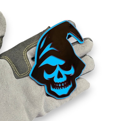 Ghost skull badge on Jeep Wrangler