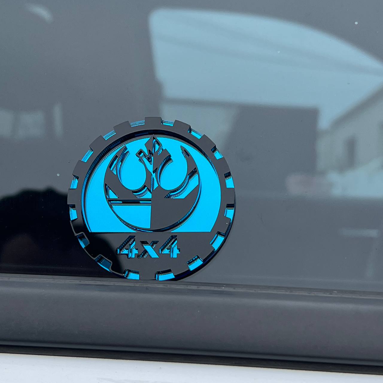 Rebel alliance jeep badge for truck fender offroad look