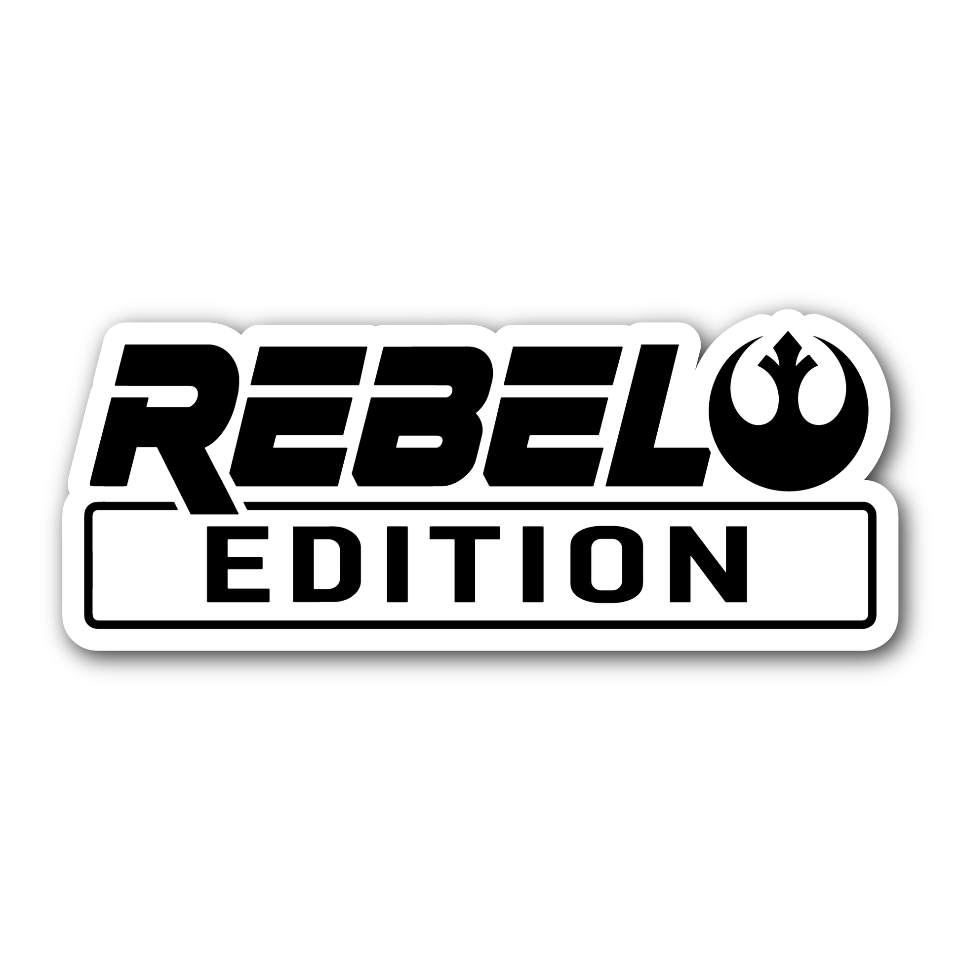 Rebel Edition engraved fender emblem with brushed metallic finish
