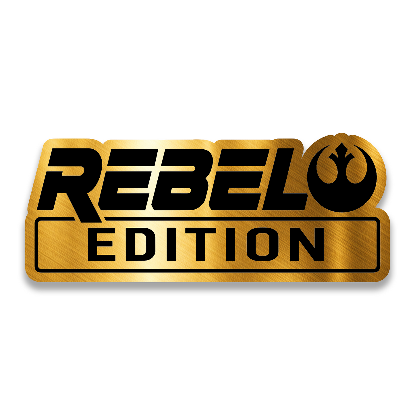 Rebel Edition engraved vehicle emblem for custom car and truck exterior styling