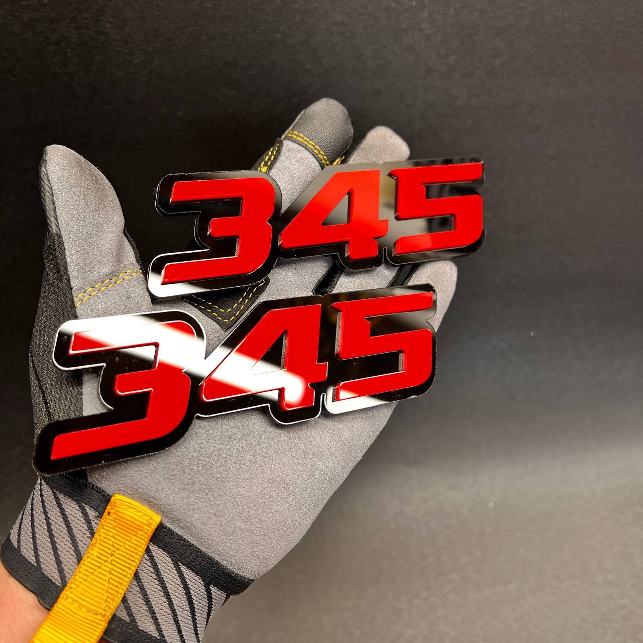 Fast 345 engine size badge for truck or car exterior decal