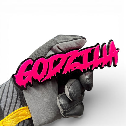 Handmade Godzilla drip emblem for Mustang performance project
