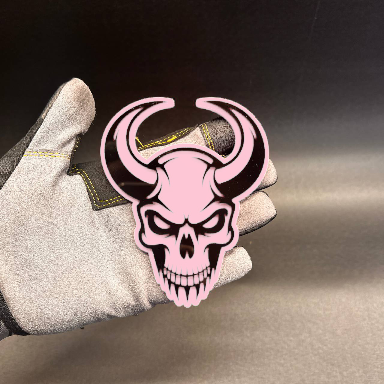 Red and black Skull Demon emblem for car or truck exterior