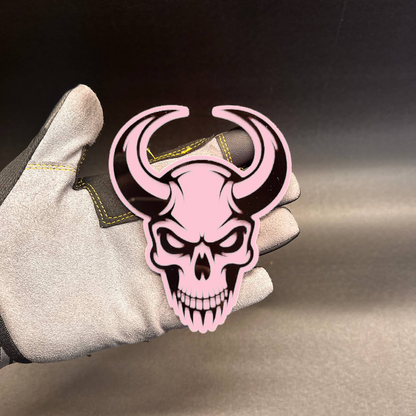 Red and black Skull Demon emblem for car or truck exterior