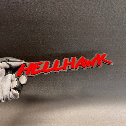 Hell Hawk custom car emblem for truck, SUV, and muscle style builds