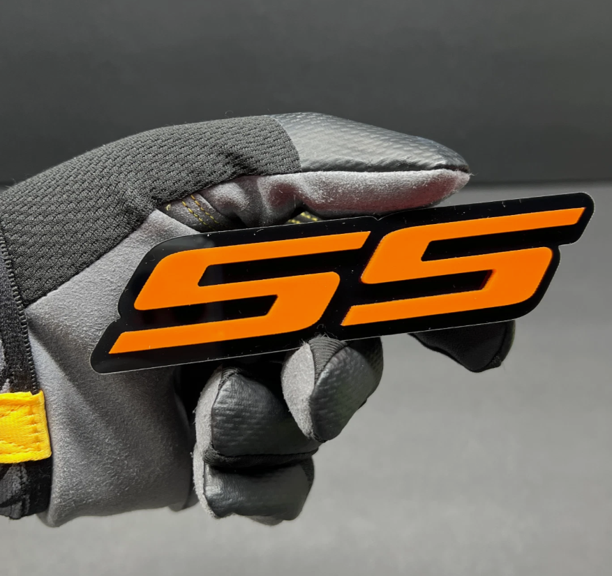 custom ss badge performance muscle sport car emblem