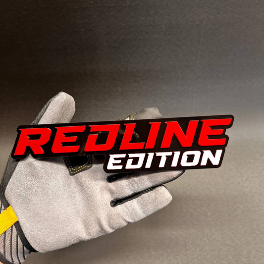 Car Badge REDLINE EDITION Fender Emblem Engine  Decal Hood Truck Fits