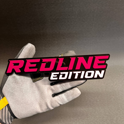 Car Badge REDLINE EDITION Fender Emblem Engine  Decal Hood Truck Fits