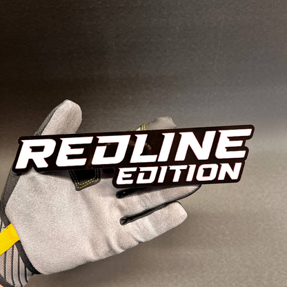 Redline Edition exterior car emblem for fender or tailgate installation