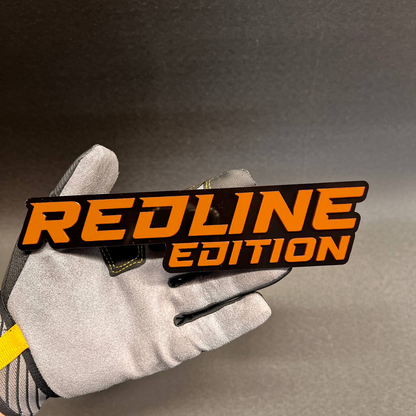 Custom Redline Edition fender emblem for cars, trucks, and SUVs