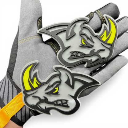 Angry Rhino fender badge pair for trucks cars SUVs and custom automotive builds
