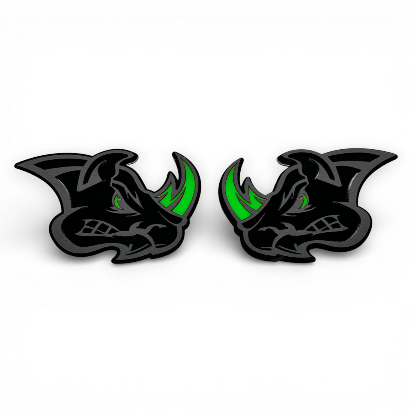Fender Angry Rhino Car Emblem Horn - Red Eye  Sport Offroad SUV Badge