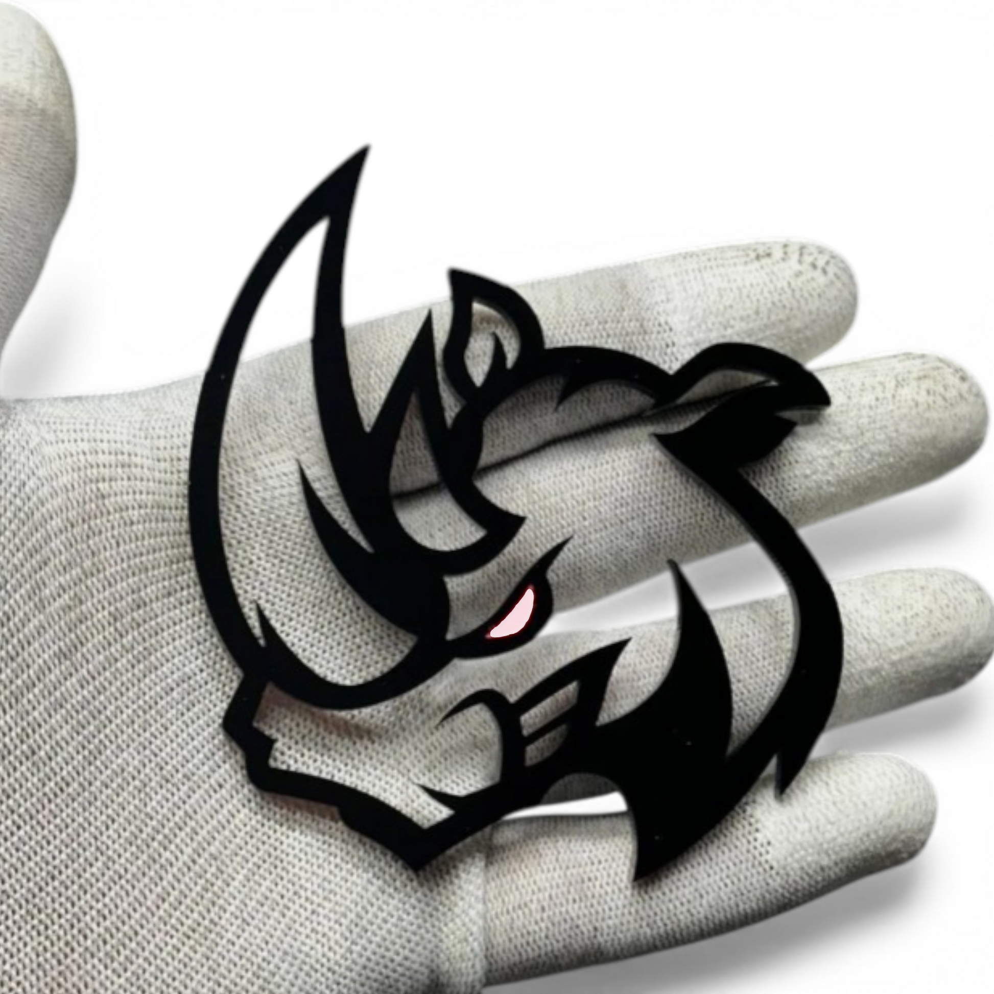Angry Rhino fender badge pair for trucks cars SUVs and custom automotive builds