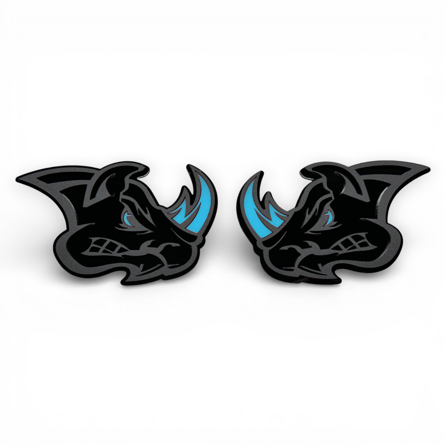 Fender Angry Rhino Car Emblem Horn - Red Eye  Sport Offroad SUV Badge