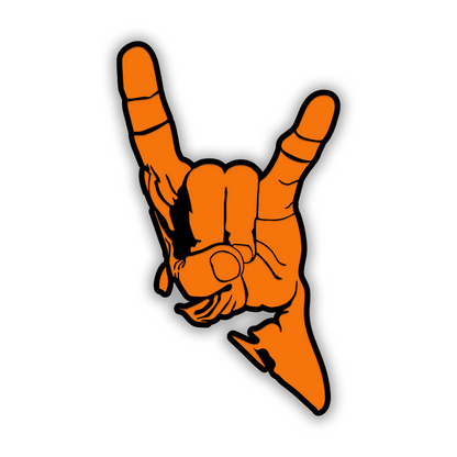 Rock and Roll horns car badge designed for automotive fender decoration
